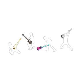 Winkee - Rockin' Guitar Spoon Set - 4 pcs / Gadgets