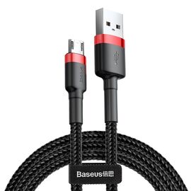 Baseus Cafule Cable durable nylon cable USB / micro USB 1.5A 2M black-red (CAMKLF-C91) - Cables & Adapters - Cables & Accessories - Techbox