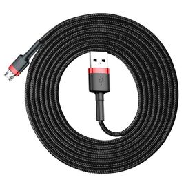Baseus Cafule Cable durable nylon cable USB / micro USB 1.5A 2M black-red (CAMKLF-C91) - Cables & Adapters - Cables & Accessories - Techbox