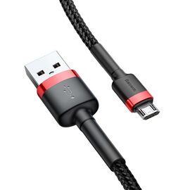 Baseus Cafule Cable durable nylon cable USB / micro USB 1.5A 2M black-red (CAMKLF-C91) - Cables & Adapters - Cables & Accessories - Techbox