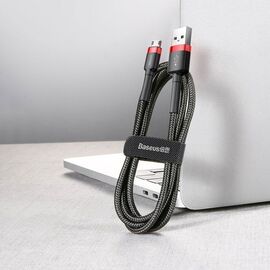 Baseus Cafule Cable durable nylon cable USB / micro USB 1.5A 2M black-red (CAMKLF-C91) - Cables & Adapters - Cables & Accessories - Techbox