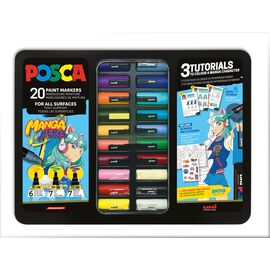 Posca - Metal Tin - Manga Hero, 20 pcs (401537) / Toys