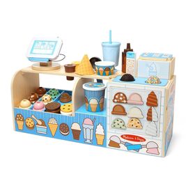 Melissa & Doug - Cool Scoops Ice Creamery Wooden Counter (806105) / Toys