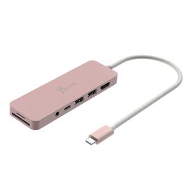 J5create - Eco-Friendly USB-C Multi-Port Hub With Power Delivery - Rose / Computers