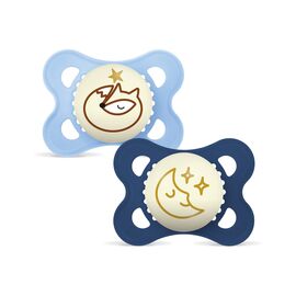 MAM - Original Night Silk 2p Box V - Blue - 0-6m / Baby and Children