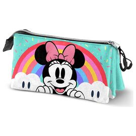 Disney Minnie Rainbow triple pencil case |  Techbox