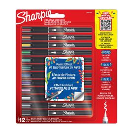 Sharpie - Acrylic Marker Assorted Colours Brush tip - 12-Blister (2201183) / Toys