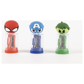 Marvel Avengers assorted pencil sharpener with container |  Techbox