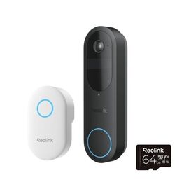 Reolink – 2K Video Doorbell + Chime Wi-Fi – Black / Electronics