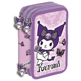Hello Kitty Kuromi Purple triple pencil case |  Techbox