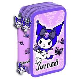 Hello Kitty Kuromi Purple triple pencil case |  Techbox