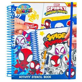Marvel Spiderman activity stencil book