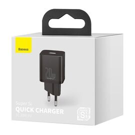 Baseus Super Si 1C fast charger USB Type C 20 W Power Delivery black (CCSUP-B01) | Techbox