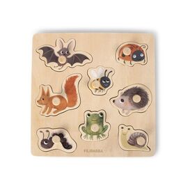 Filibabba - Wooden silhouette puzzle - Forest friends - (FI-03370) / Toys
