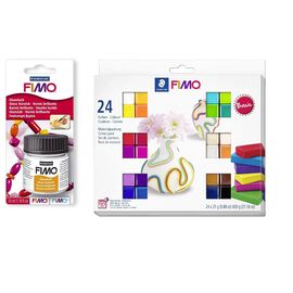 FIMO - Acces Gloss Lacquer 35ml & Soft Set 24x25g Basic / Toys