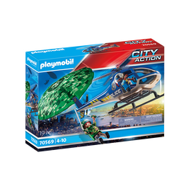 PLAYMOBIL - Police helicopter - Parachute pursuit (70569) / Toys - Playmobil - Collectibles - Techbox