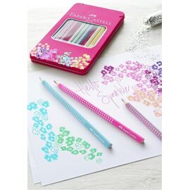Faber-Castell - Sparkle colour pencil,12 pc in tin box (201737) / Toys
