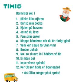 Timio - Disc Set 1 - Wild Animals, Nursery Rhymes, Colours, Musical and Body Parts - (TM-TMD-01E) / Toys