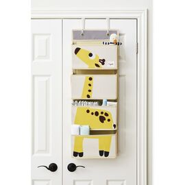 3 Sprouts - Hanging Wall Organizer - Yellow Giraffe / Baby and Children