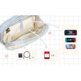 HORI - Puff Pouch for Switch 2 (Eevee Cottage Core) - Blue - Mid-size / Nintendo Switch 2 | Techbox