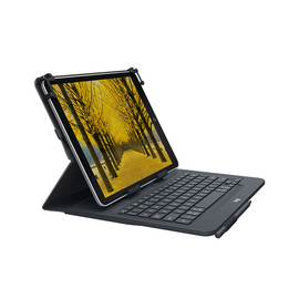 Logitech - Universal Folio w/Keyboard, 10 - Black (Nordic) / Electronics