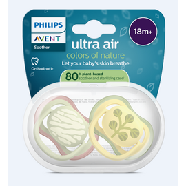 Philips Avent - Ultra air soother, 18m+, light green/yellow / Baby and Children