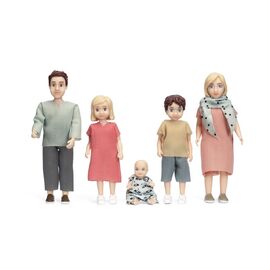 Lundby - Family Mom, Dad, 2 Children & 1 Baby (18036) / Toys