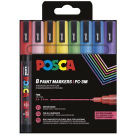 Posca - Fine Tip Pen - Sparkling Colors, 8 pc (401661) / Toys