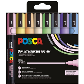 Posca - Medium Tip Pen - Pastel colors, 8 pc (401669) / Toys