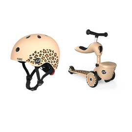 Scoot & Ride - Highwaykick 1 Lifestyle + Bicycle Helmet - Leopard (Bundle) / Toys - Bicycle - Sports & Fitness - Techbox