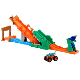 Hot Wheels Monster Trucks Cocodrile Crash Challenge
