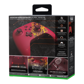 PowerA - Advantage Wired Controller - Red Blaze / Xbox Series X | Techbox
