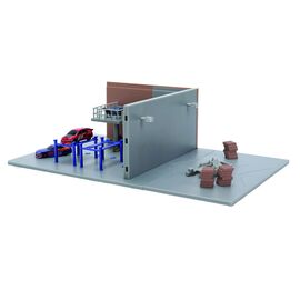 Fast & Furious Hans garage diorama replica