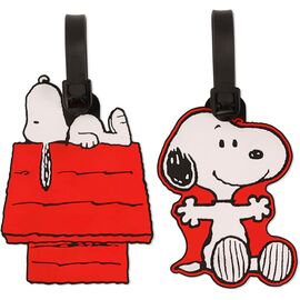 Peanuts Snoopy set of 2 luggage labels