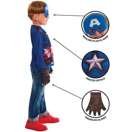 Rubies - Captain America Dress Up Set (104 -116 cm) / Toys |  Techbox