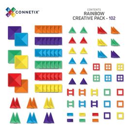 Connetix- Rainbow Creative Pack 102 Pieces - (CT-R-00102-CR) / Toys