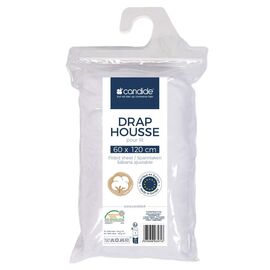 Candide - Fitted Sheet - White - 60x120 cm / Baby and Children