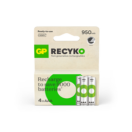 GP - ReCyko Rechargeable Battery, Size AAA, 950 mAh, 1.2V (4-pack) / Electronics