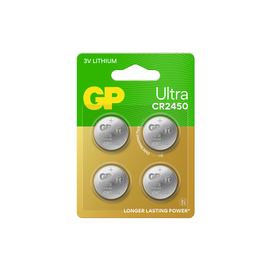 GP - Ultra Lithium Cell Battery CR2450, 3V (4-pack) / Electronics