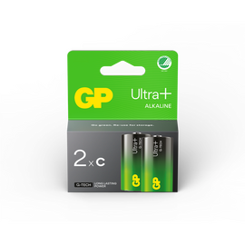 GP - Ultra Plus Battery, Size C, 14AUP/LR14, 1.5V (2-pack) / Electronics