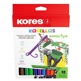 Kores – Conical Tip Markers – 12 Pack (729043) / Toys