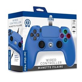 Freaks And Geeks - Wired Controller for PS4 with 3M Cable - Blue / PlayStation 5 - PS5 Accessories - Accessories for Consoles - Techbox