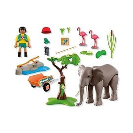 PLAYMOBIL - Elephant with Zookeeper (72068) / Toys - Playmobil - Collectibles - Techbox