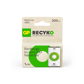 GP - ReCyko Rechargeable 9V-battery, 200 mAh (1-pack) / Electronics
