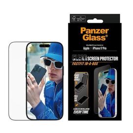 PanzerGlass - Screen Protector w. Black Frame - iPhone 17 Pro - UWF w. Fastfit in-a-box / Electronics