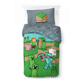Bed Linen - Adult Size 140 x 200 cm - Minecraft Animals & Mobs (1029637) / Baby and Children