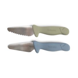 Filibabba - Beginner's cutting knives - 2-pack - Powder Blue + Green - (FI-03337) / Baby and Children