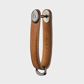 Orbitkey - Crazy Horse Leather Key Organiser - Chestnut Brown/Brown / Gadgets