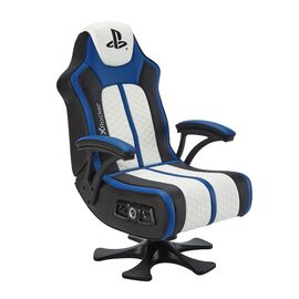 Xrocker Playstation Legend 2.1 Wireless Pedestal Chair - White, Blue And Black / Computers - Gaming Furniture - Gaming - Techbox