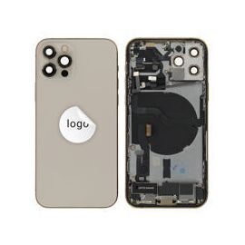 For iPhone/iPad (AP12P24GOPSP) Rear Cover (Pulled, with small parts) - Gold, for iPhone 12 Pro Quality: A-grade - Smartphone Covers & Frames - Smartphone - Techbox